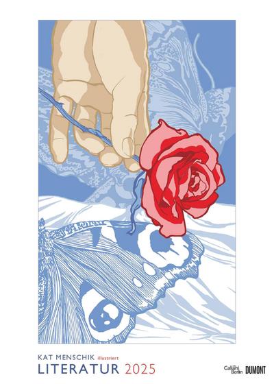 DUMONT - Kat Menschik illustriert Literatur 2025 Wamdkalender, 50x70cm, Literarischer Posterkalender mit Szenen aus den Lieblingsbüchern von Kat Menschik, Preisträger des deutschen Kalenderpreises