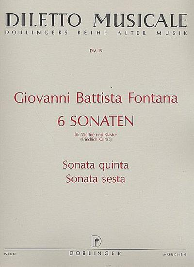 6 Sonaten Band 3 (Nr.5-6)für Violine und bc