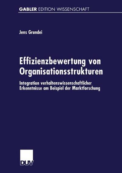 Effizienzbewertung von Organisationsstrukturen