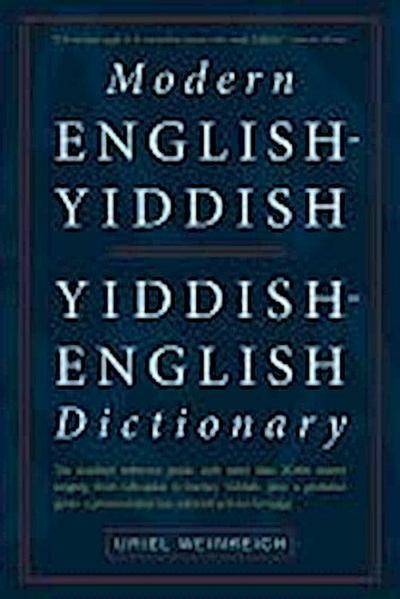 Modern English-Yiddish Yiddish-English Dictionary