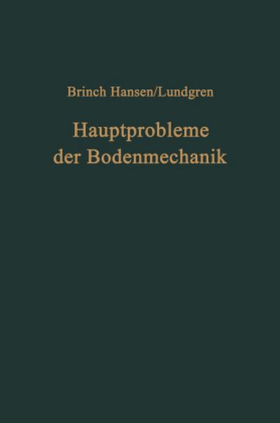 Hauptprobleme der Bodenmechanik