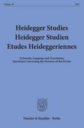 Heidegger Studies - Heidegger Studien - Etudes Hei