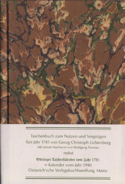 Taschenbuch zum Nutzen und Vergnügen für das Jahr 1781
