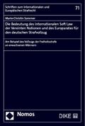 Die Bedeutung des internationalen Soft Law der Vereinten Nationen und des Europarates für den deutschen Strafvollzug