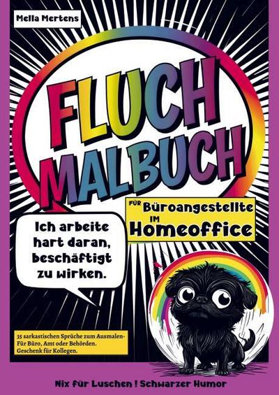 Fluch Malbuch für Büroangestellte im Homeoffice