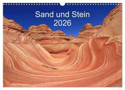 Sand und Stein 2026 (Wandkalender 2026 DIN A3 quer), CALVENDO Monatskalender