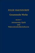 Felix Hausdorff - Gesammelte Werke Band 5