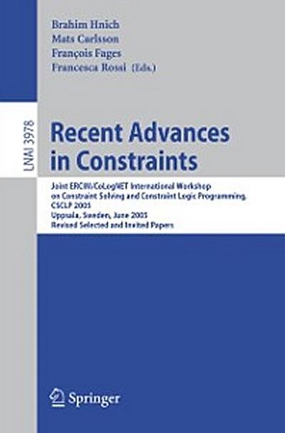 Recent Advances in Constraints