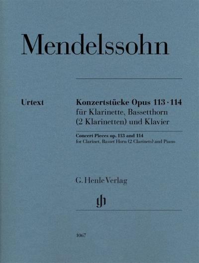 Konzertstücke op. 113 und 114 für Klarinette, Basetthorn (2 Klarinetten) und Klavier 