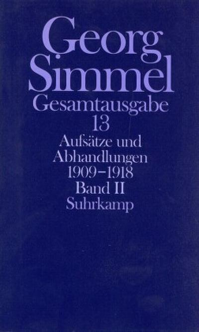 Gesamtausgabe Aufsätze und Abhandlungen 1909-1918. Tl.2