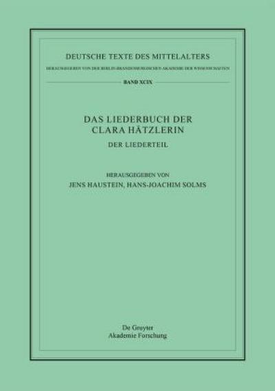 Das Liederbuch der Clara Hätzlerin