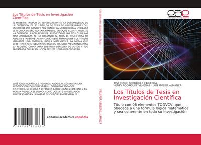 Los Títulos de Tesis en Investigación Científica