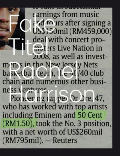 Rachel Harrison.Fake Titel