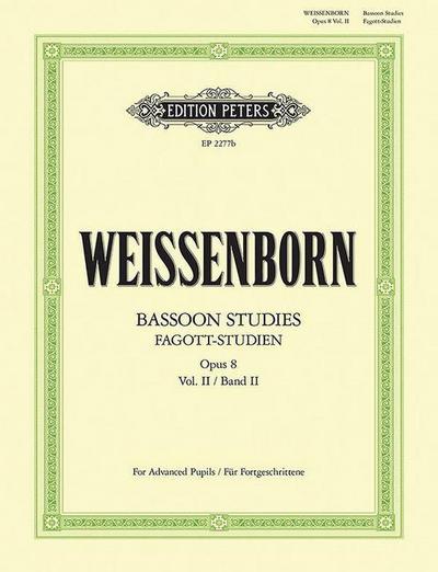 Fagott-Studien, Heft 2: für Fortgeschrittene op. 8 (Deutsch / Englisch)