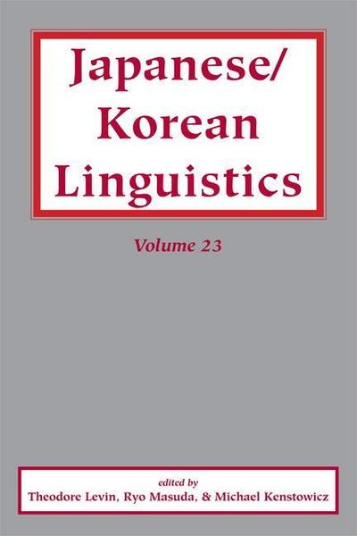 Levin, T: Japanese/Korean Linguistics, V23