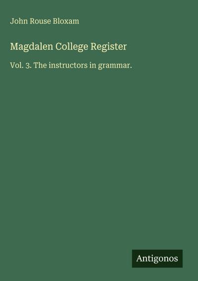 Magdalen College Register
