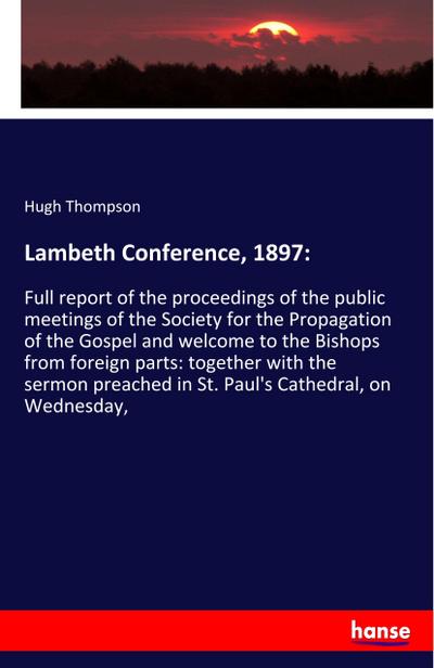 Lambeth Conference, 1897: