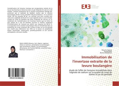 Immobilisation de l’invertase extraite de la levure boulangère