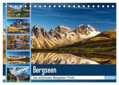 Tiroler Bergseen (Tischkalender 2026 DIN A5 quer), CALVENDO Monatskalender