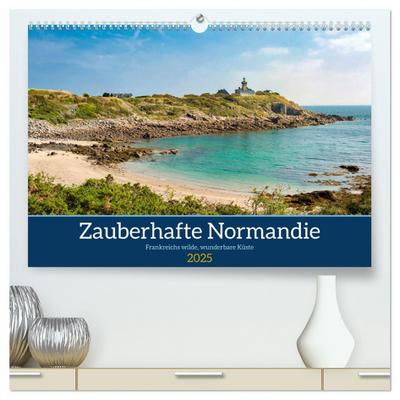 Zauberhafte Normandie: Frankreichs wilde, wunderbare Küste (hochwertiger Premium Wandkalender 2025 DIN A2 quer), Kunstdruck in Hochglanz