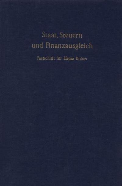 Staat, Steuern- und Finanzausgleich.