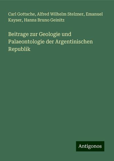 Gottsche, C: Beitrage zur Geologie und Palaeontologie der Ar