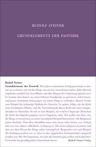 Rudolf Steiner Gesamtausgabe 93a . Grundelemente der Esoterik