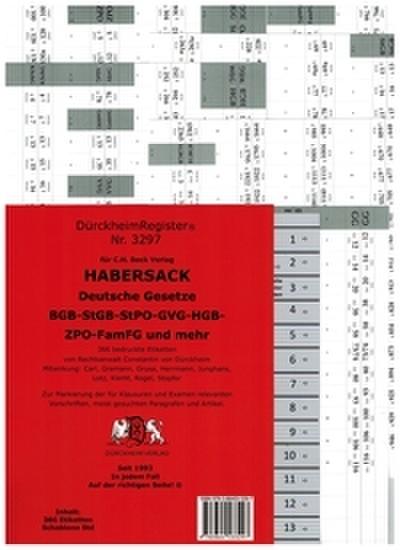 DürckheimRegister® HABERSACK Gesetze und §§
