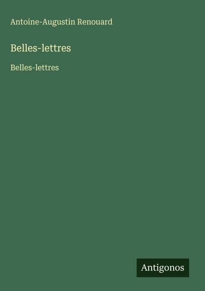 Belles-lettres