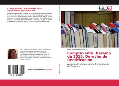 Compraventa. Baremo de 2015. Derecho de Rectificación