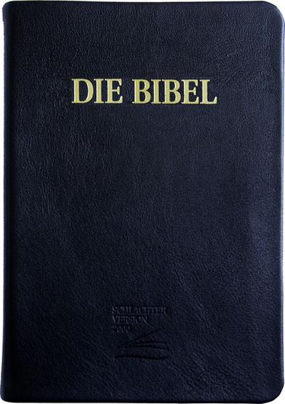 Schlachter 2000 Bibel - Großdruckausgabe (Softcover, schwarz, Goldschnitt)