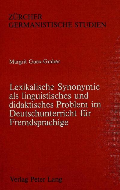 Guex-Graber, M: Lexikalische Synonymie