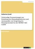 Notwendige Voraussetzungen zur Ermittlung des Humankapitalwertes und Ansatzpunkte zur Steigerung des Humanpotentials bei der METRO C&C GmbH