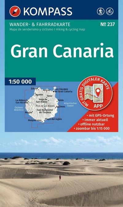 KOMPASS Wanderkarte 237 Gran Canaria 1:50.000 