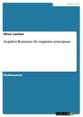 Aegidius Romanus: De regimine principum