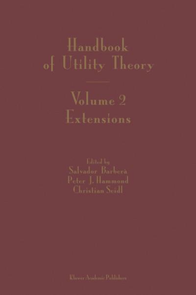 Handbook of Utility Theory