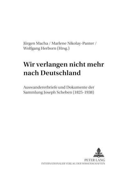 «Wir verlangen nicht mehr nach Deutschland»