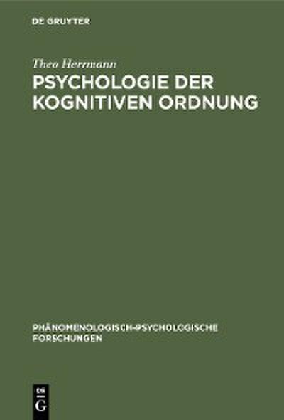 Psychologie der kognitiven Ordnung