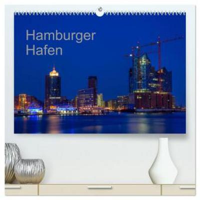 Hafen Hamburg (hochwertiger Premium Wandkalender 2025 DIN A2 quer), Kunstdruck in Hochglanz