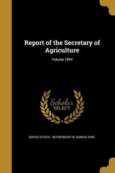 REPORT OF THE SECRETARY OF AGR