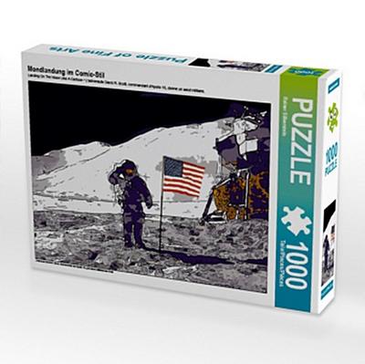 Mondlandung im Comic-Stil (Puzzle)