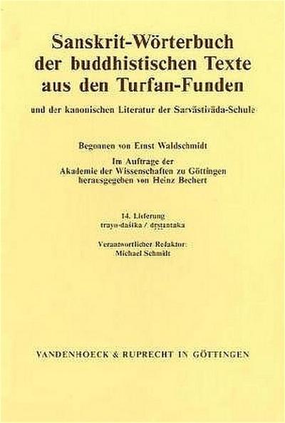Sanskrit-Wörterbuch der buddhistischen Texte aus den Turfan-Funden. Lieferung 14