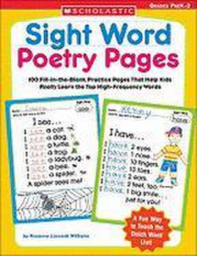 Sight Word Poetry Pages