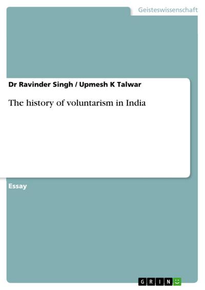 The history of voluntarism in India