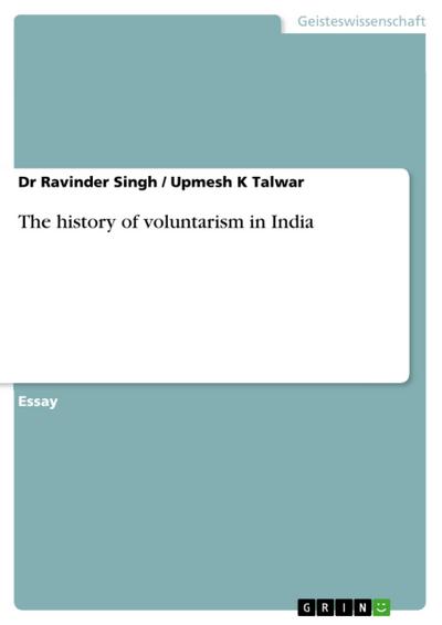 The history of voluntarism in India