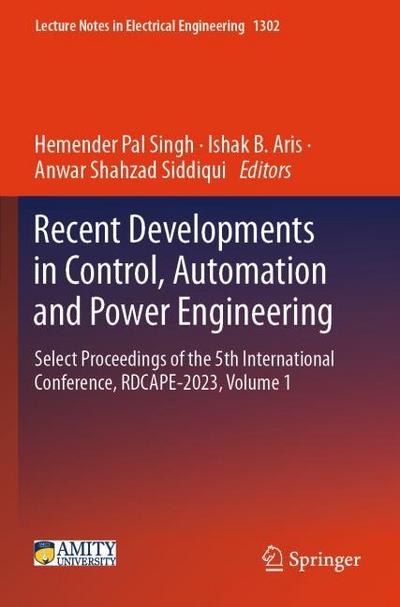 Recent Developments in Control, Automation and Power Engineering