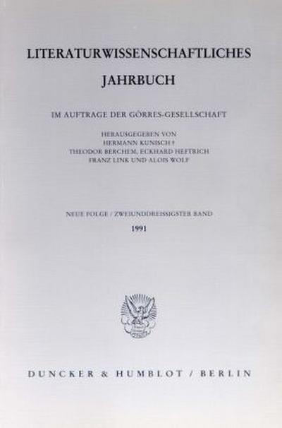 Literaturwissenschaftliches Jahrbuch.