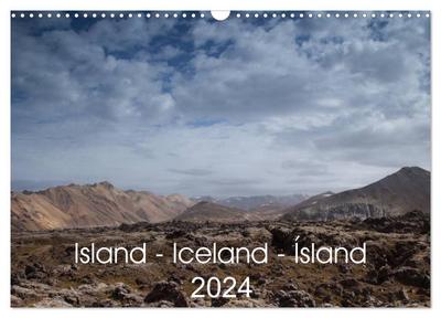 Island - Iceland - Ísland (Wandkalender 2024 DIN A3 quer), CALVENDO Monatskalender