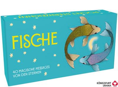 Pocket Sternzeichen Fische 40 Karten in Magnetschachtel mit Metallicfolie - Magische Messages von den Sternen