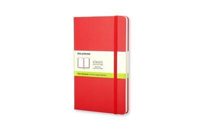 Moleskine classic, Pocket Size, Plain Notebook, red